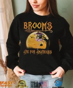 FRCsTvQE Brooms Are For Amateurs Halloween Witch Riding Flamingo Shirt1 hoodie, sweater, longsleeve, v-neck t-shirt