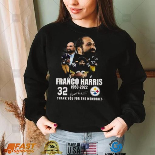 Franco Harris 1950 2022 32 Years Thank You For The Memories Franco Harris T Shirt