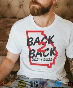 Georgia Bulldog Back 2 Back Champions State Shirt