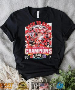 Georgia Bulldogs Back 2 Back CFP National Champions 65 7 TCU Shirt