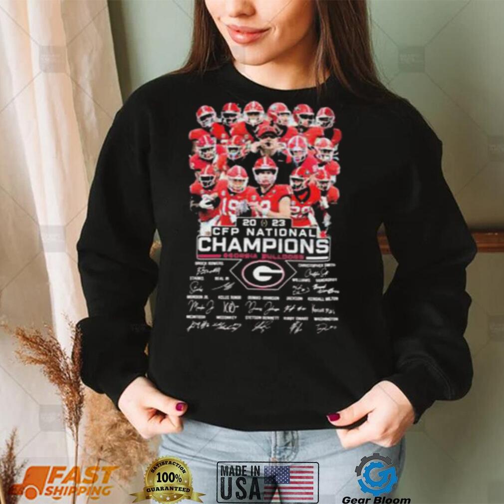 Georgia Bulldogs Football Team 2023 National Champions Signatures T ...