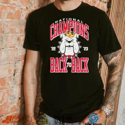 Georgia Bulldogs National Champions 2023 Back To Back Gauge Shirt