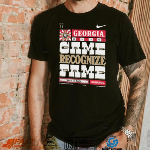 Georgia Bulldogs Nike 2022 College Football National Champions Game Recognize Fame Shirt