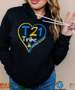 Heart Down Syndrome Awareness T 21 Tribe Hand Shirt