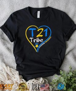 Heart Down Syndrome Awareness T 21 Tribe Hand Shirt