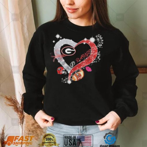 Heart Georgia Bulldogs Go Dawgs 2023 CFP National Champions Shirt