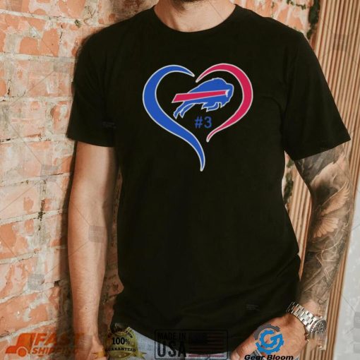 Heart Love Damar Hamlin 3 Buffalo Bills Logo Shirt 95e218 0