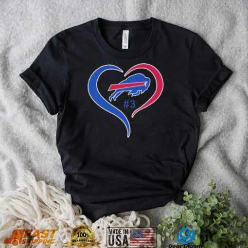 Heart Love Damar Hamlin 3 Buffalo Bills Logo Shirt 95e218 0