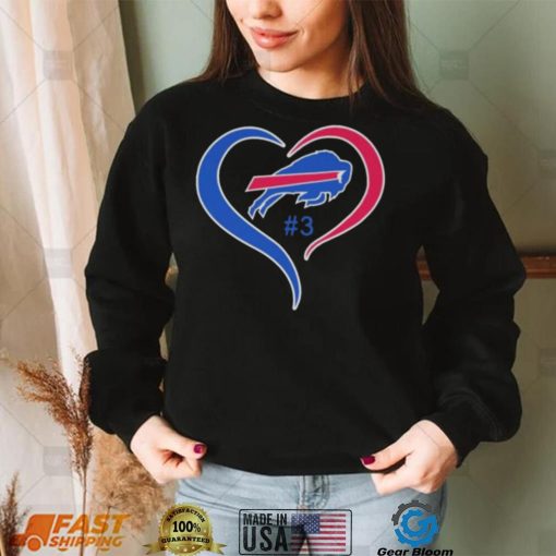 Heart Love Damar Hamlin 3 Buffalo Bills Logo Shirt 95e218 0