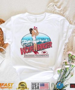 Jersey Wolfenbarger Arkansas Razorbacks Caricature T shirt