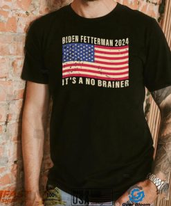 NVP6tQdN Biden Fetterman 2024 Its A No Brainer Political Humor American Flag Shirt2 hoodie, sweater, longsleeve, v-neck t-shirt