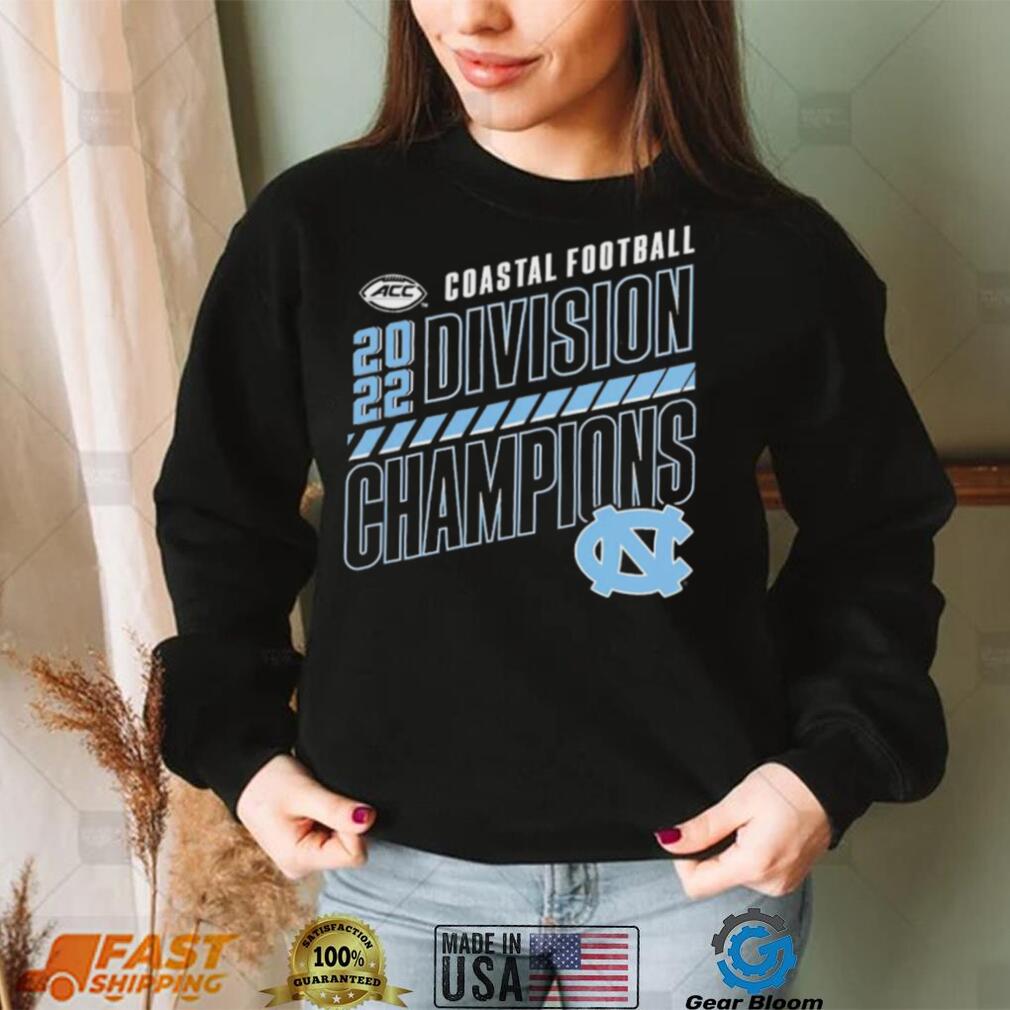 North Carolina Tar Heels 2022 ACC Coastal Division Football Champions Slanted Knockout T Shirt North Carolina Tar Heels 2022 ACC Coastal Division Football Champions Slanted Knockout T Shirt