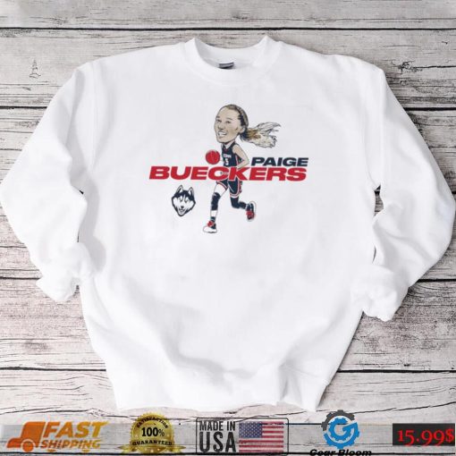 Paige Bueckers UConn Huskies caricature 2023 shirt