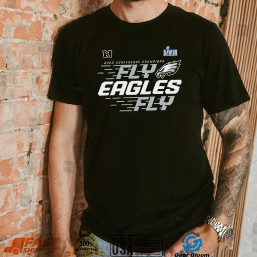 Philadelphia Eagles 2022 NFC Champions LVII Super Bowl team Slogan fly Eagles fly shirt