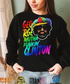 Rainbow Neon Text George Muthafunkin Clinton Shirt