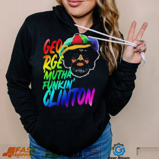 Rainbow Neon Text George Muthafunkin Clinton Shirt