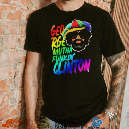 Rainbow Neon Text George Muthafunkin Clinton Shirt