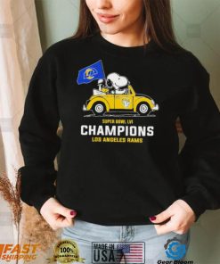 Snoopy Super Bowl Lvi Champions Los Angeles Rams Shirt