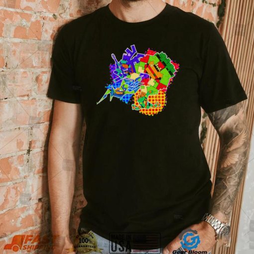 Teenage Mutant Ninja Turtles art colorful shirt