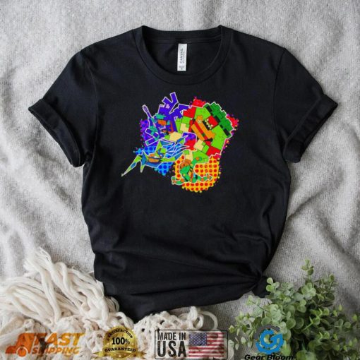 Teenage Mutant Ninja Turtles art colorful shirt