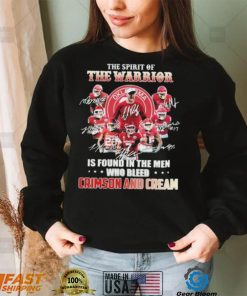 The Spirit Of The Warrior Signature Is Found In The Men Who Bleed Crimson And Cream Shirt