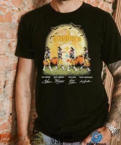 The Steelers Joe Greene Jack Lambert Jack Ham And Terry Bradshaw Abbey Road Halloween Signatures Shirt