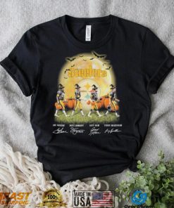 The Steelers Joe Greene Jack Lambert Jack Ham And Terry Bradshaw Abbey Road Halloween Signatures Shirt