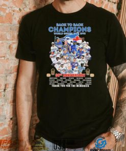 Toronto Blue Jays Back To Back Champions 30th Anniversary Thank You For The Memories Signatures Shirt