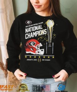 University Of Georgia 2023 Cfp National Champions Cup Helmet Shirt