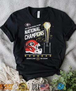 University Of Georgia 2023 Cfp National Champions Cup Helmet Shirt