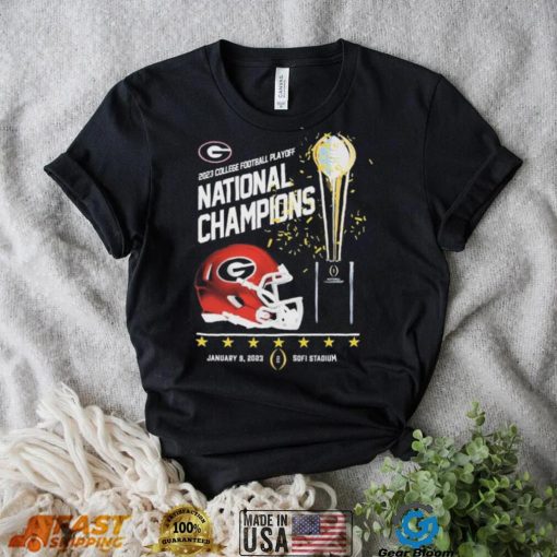 University Of Georgia 2023 Cfp National Champions Cup Helmet Shirt