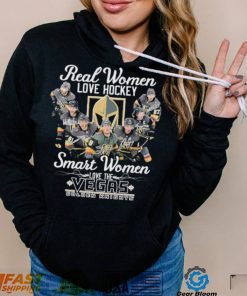 Real Women Love Hockey Smart Women Love The Vegas Golden Knights Signatures Shirt