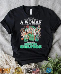 Never Underestimate A Woman Who Understands Basketball And Loves Boston Celtics 2022 Signatures Shirt