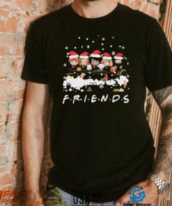 bceXmOE5 Friends Harry Potter Chibi Santa Hat Tv Show Merry Christmas Shirt2 hoodie, sweater, longsleeve, v-neck t-shirt