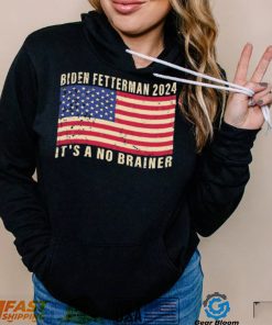 itPUTkov Biden Fetterman 2024 Its A No Brainer Political Humor American Flag Shirt3 hoodie, sweater, longsleeve, v-neck t-shirt