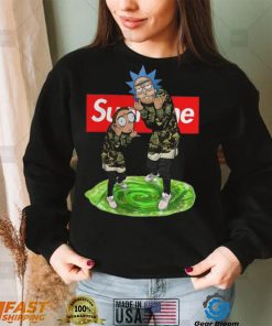 supreme rick morty real hoodie