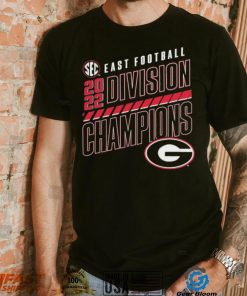 Georgia Bulldogs 2022 SEC East Division Football Champions Slanted Knockout T Shirt