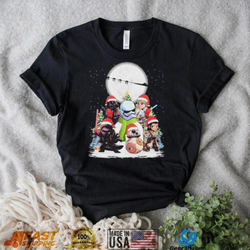 Star War Christmas Chibi Character Snow Shirt