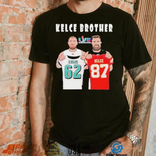 Kelce Brothers Jason Kelce Vs Travis Kelce Lvii Super Bowl Shirt