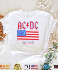 Back In Black 1980 US Tour ACDC T Shirt