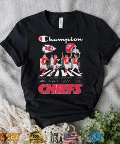 Champion Travis Kelce Isiah Pacheco Patrick Mahomes II And Chris Jones Abbey Road Signatures Shirt