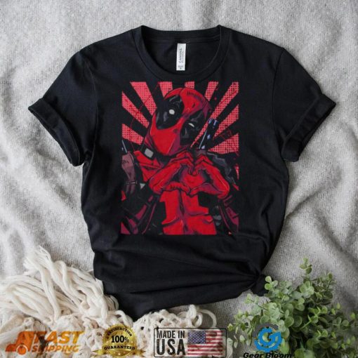 Deadpool Heart Hands Marvel Comics T Shirt