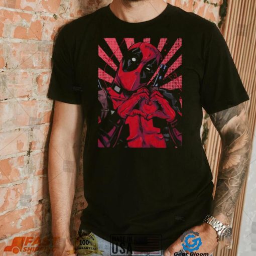 Deadpool Heart Hands Marvel Comics T Shirt