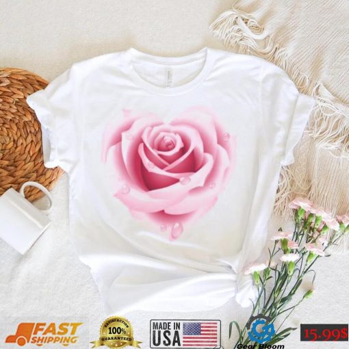 Happy Valentine’s Day heart rose T shirt