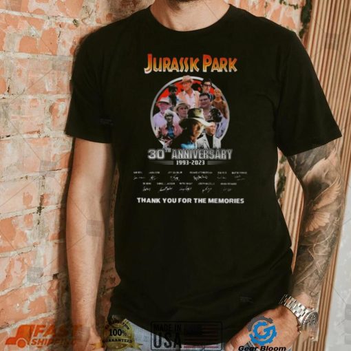 Jurassic Park 30th Anniversary 1993 – 2023 Thank You For The Memories Signatures Shirt