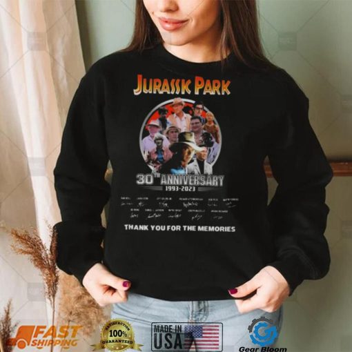 Jurassic Park 30th Anniversary 1993 – 2023 Thank You For The Memories Signatures Shirt