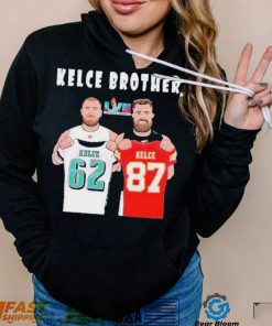 Kelce Brothers Jason Kelce Vs Travis Kelce Lvii Super Bowl Shirt