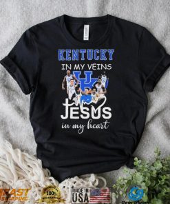 Kentucky Wildcats Basketball In My Veins Jesus In My Heart Shirt