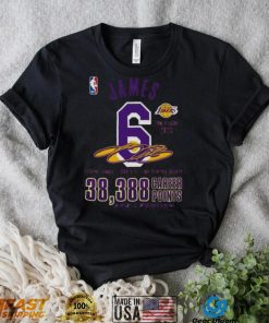 LeBron James 20th 2023 season NBA’s All time 38,388 Career Points and counting shirt