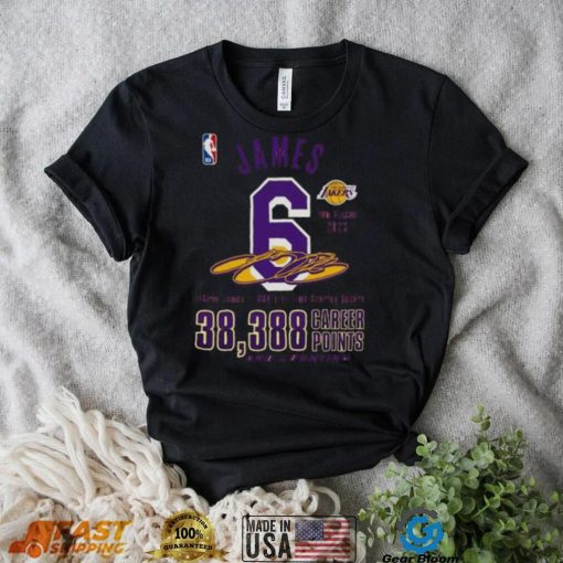 LeBron James 20th 2023 season NBA’s All time 38,388 Career Points and counting shirt